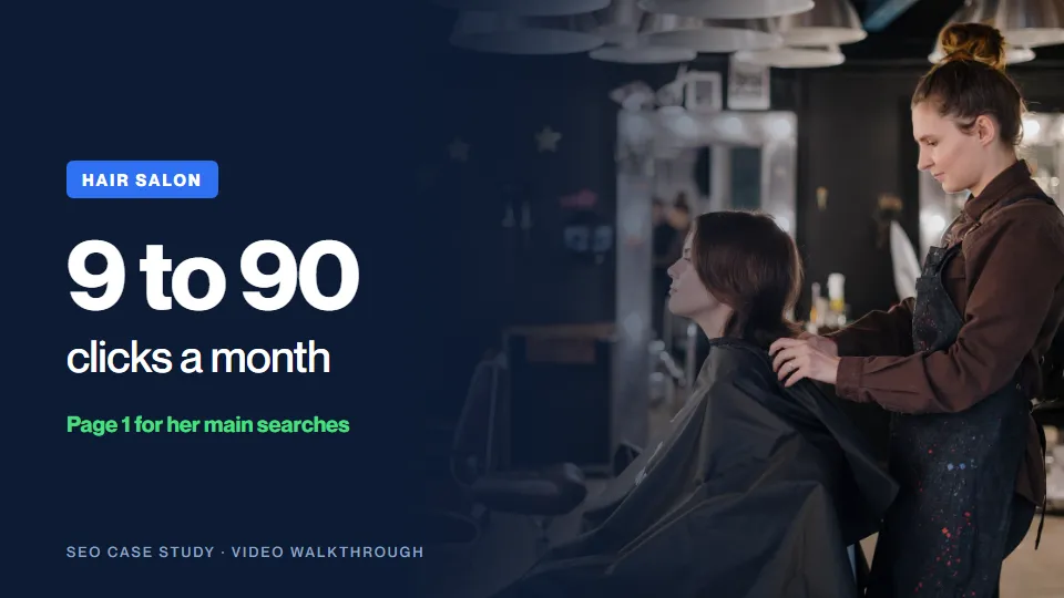 Case study: hair salon, page one rankings