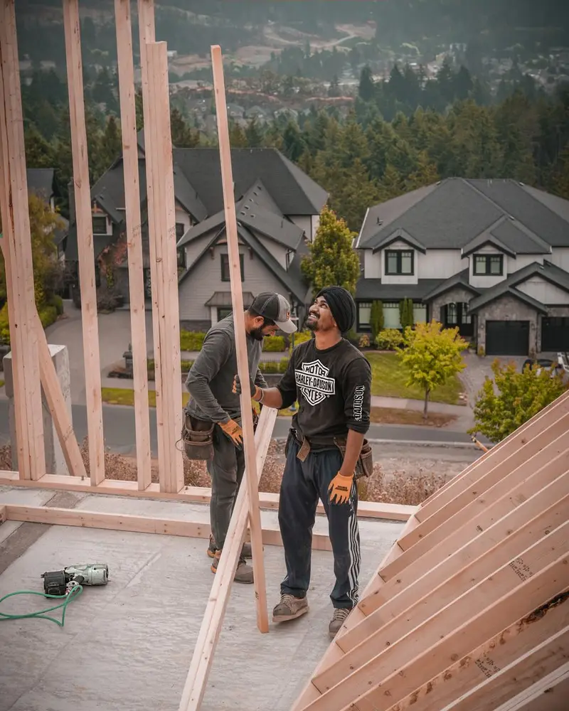 Home builder SEO company work: a builder walking clients through a new home
