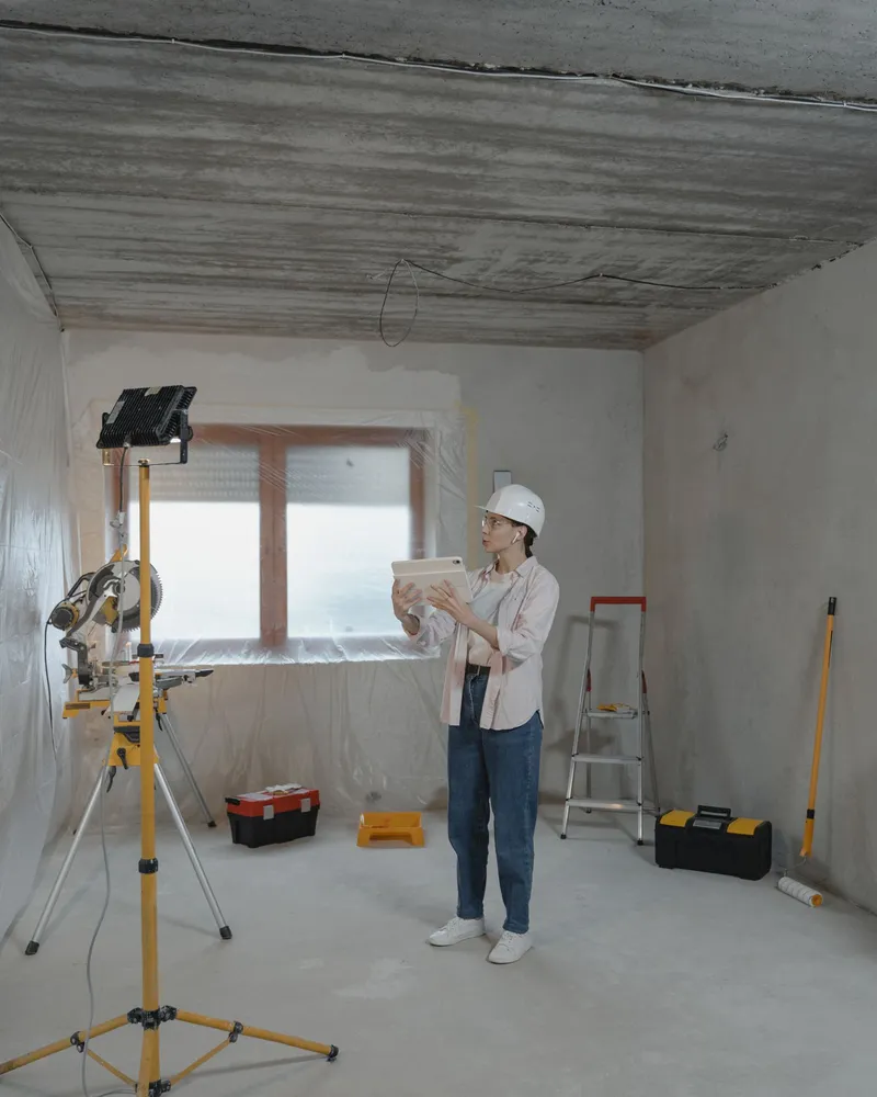 SEO company for remodelers: contractor assessing a home renovation site